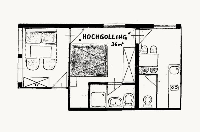 Grundriss Appartementtyp "Hochgolling"