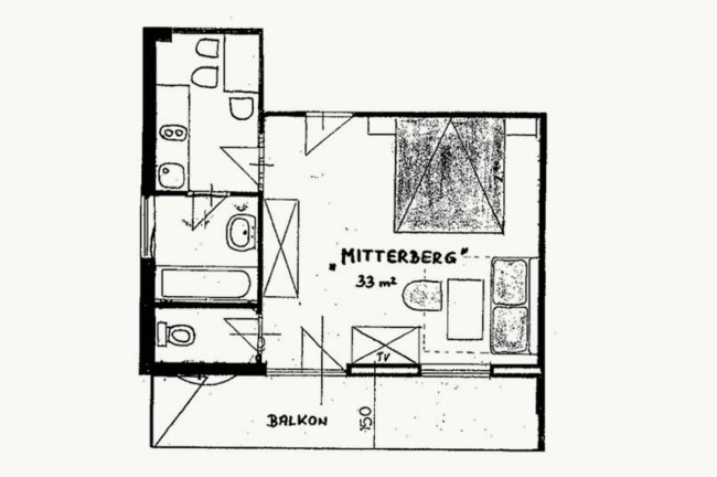 Grundriss Appartementtyp "Mitterberg"