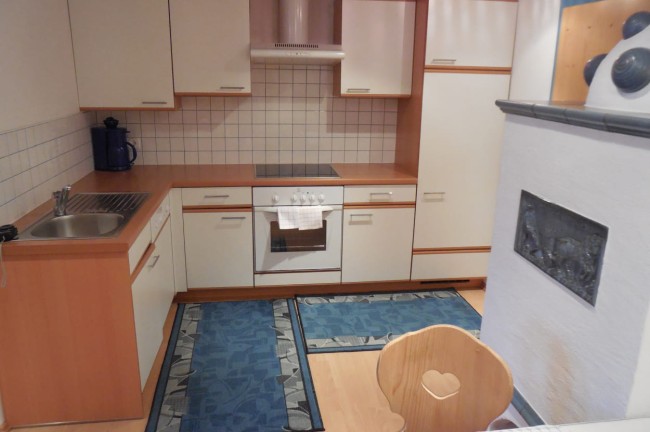 Küche in der Ferienwohnung im Landhaus Santner in Mariapfarr