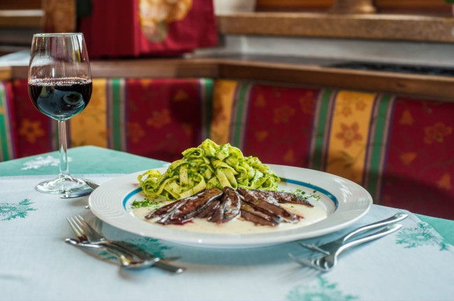 Nudelgericht im Restaurant Post Örglwirt in Mariapfarr