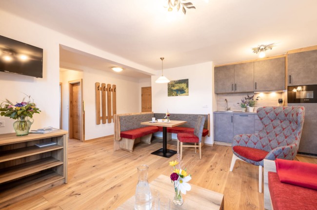 Wohn- und Kochbereich in der Suite/Appartement