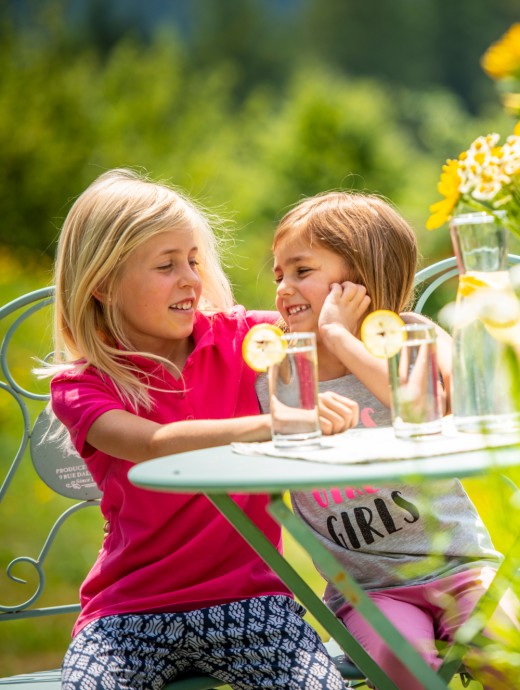 Girls look out the window