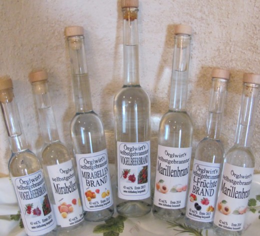 Homemade schnapps