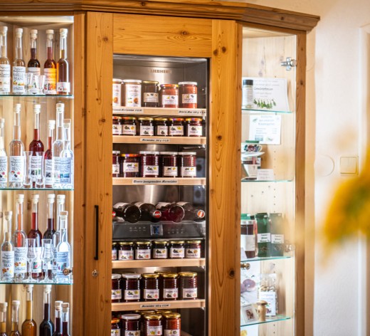 Bauernkastl im Hotel mit selbstgemachten Produkten